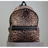 Low Cost Saint Laurent City Backpack in Leopard Fabric 326865 2025