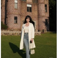 Pretty Style Saint Laurent Monogram Mini Nolita in Lambskin Leather 672738 White 2025 Top Quality