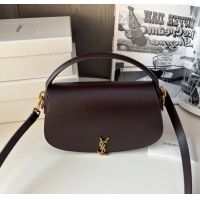 Most Popular Saint Laurent Voltaire Bag in Box Leather 787671 Coffee 2025 Top Quality