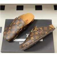 Stylish Louis Vuitton LV Cosy Flat Comfort Clog Mules with Buckle Strap in Monogram Canvas 1022110