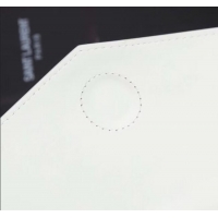 Discount Saint Laurent Uptown Pouch in Smooth Leather 565739 White/Gold 2025