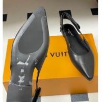 Best Product Louis Vuitton Legacy Slingback Ballerinas Flat in Leather Black 1AHOCI 1022134