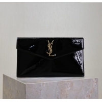 Super Quality Saint Laurent Uptown Pouch in Patent Leather 565739 Black 2025