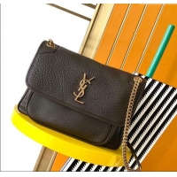 Promotional Saint Laurent Medium Niki Bag in Elephant-Grained Lambskin 633178 Musk 2025