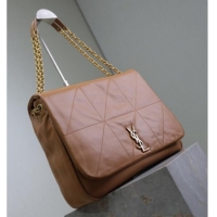 Luxury Discount Saint Laurent Jamie 4.3 Large Bag in Soft Lambskin 742431 Brown Caramel 2025
