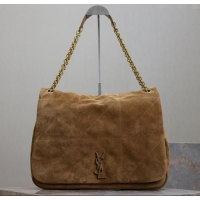 Buy Fashionable Saint Laurent Jamie 4.3 Large Bag in Suede 742431 Clay Brown 2025