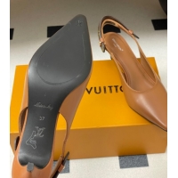 Stylish Louis Vuitton Legacy Slingback Pumps 6cm in Leather Brown 1AHOCI 1022138