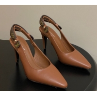 Good Looking Louis Vuitton Legacy Slingback Pumps 9cm in Leather Brown 2025 1AHOCI 1022141