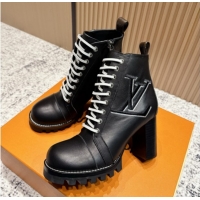 Modern Louis Vuitton Star Trail Ankle Boots 9cm in Smooth Caflskin LV111821 Black