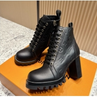 Shop Cheap Louis Vuitton Star Trail Ankle Boots 9cm in Monogram Caflskin LV111825 Black