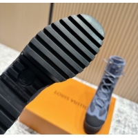 Best Product Louis Vuitton Laureate Platform Desert Ankle Boots in Calfskin 7cm LV111907 Grey/Black