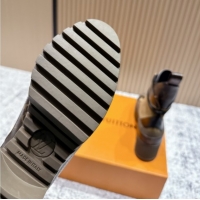 Stylish Louis Vuitton Laureate Platform Desert Ankle Boots in Monogram & Suede 7cm LV111912 Brown