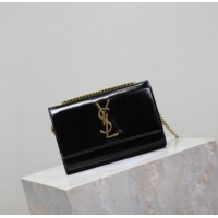 Promotional Saint Laurent Kate Small Chain Bag in Oiled Leather 469390 Black 2025