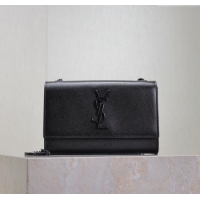 Top Quality Saint Laurent Kate Small Chain Bag in Grained Leather 469390 All Black 2025