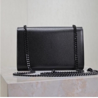 Top Quality Saint Laurent Kate Small Chain Bag in Grained Leather 469390 All Black 2025