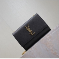Grade Design Saint Laurent Kate Small Chain Bag in Grained Leather 469390 Black/Gold 2025