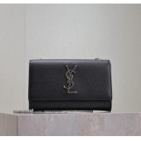 Buy Cheap Saint Laurent Kate Small Chain Bag in Grained Leather 469390 Black/Silver 2025
