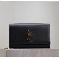Trendy Design Saint Laurent Kate Medium Chain Bag in Smooth Leather 364021 Black/Gold 2025