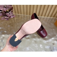 Unique Style Louis Vuitton Swing Platform Pumps 11cm in Calf Leather Burgundy 1AIDF8 1219053