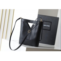 Inexpensive Saint Laurent Y Small Bucket Bag in Leather 808224 Black 2025
