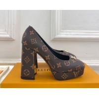 Hot Style Louis Vuitton Swing Platform Pumps 11cm in Monogram Canvas 1AIDF8 1219055