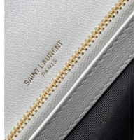 Most Popular Saint Laurent Medium Monogram College Bag in Leather 392737 White 2025