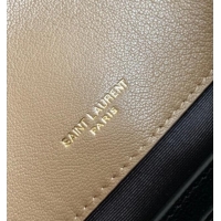 Top Design Saint Laurent Medium Monogram College Bag in Leather 392737 Beige 2025