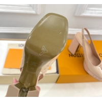 Best Product Louis Vuitton Swing Platform Slingbacks Pump 11cm in Patent Leather Nude 1AIDF8 1219063