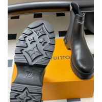 Best Price Louis Vuitton LV Squad Chelsea Ankle Boots 5cm in Calf Leather Black 1AICWP 1219071