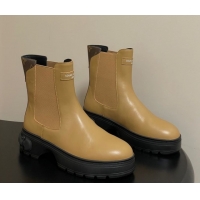 Stylish Louis Vuitton LV Squad Chelsea Ankle Boots 5cm in Calf Leather Beige 1AICWP 1219072
