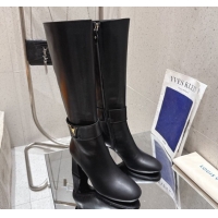 Perfect Louis Vuitton Midtown High Heel Boots 9.5cm in Calfskin Leather Black 1AIUK0 1219077