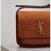 Grade Design Saint Laurent Niki Satchel Bag in Suede 718556 Clay Brown 2025
