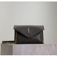 Best Price Saint Laurent Cassandre Chain Clutch in Embossed Lambskin 819271 Green 2025