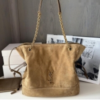 Well Crafted Saint Laurent Jamie Shopping Small Bag in Suede 833948 Brown 2025 Top Quality