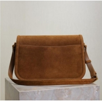Super Quality Saint Laurent Solferino Large Bag in Suede 832332 Cognac Brown 2025