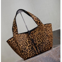 Luxury Cheap Saint Laurent Bea Tote Bag in in Leopard Print Pony Hair 763435 2025