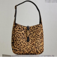 Super Quality Saint Laurent LE 5 A 7 Supple Small Hobo Bag in Leopard Print Pony Hair 713938 2025