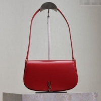 Best Price Saint Laurent Mini Voltaire Half-Moon Shoulder Bag in Box Leather 779642 Red 2025