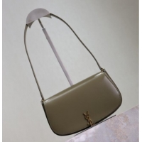 Grade Design Saint Laurent Mini Voltaire Half-Moon Shoulder Bag in Box Leather 779642 Wheat Green 2025