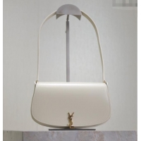 Grade Design Saint Laurent Mini Voltaire Half-Moon Shoulder Bag in Box Leather 779642 White 2025