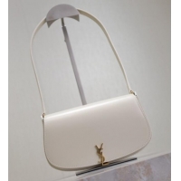 Grade Design Saint Laurent Mini Voltaire Half-Moon Shoulder Bag in Box Leather 779642 White 2025