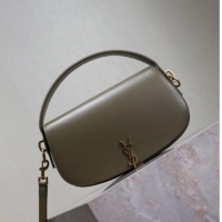 Shop Discount Saint Laurent Voltaire Bag in Box Leather 7876710 Wheat Green 2025