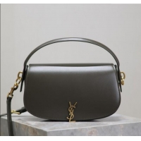 Luxury Cheap Saint Laurent Voltaire Bag in Box Leather 7876710 Dark Green 2025