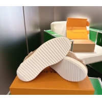 Big Discount Louis Vuitton Time Out Sneakers in Monogram Embroidered Suede Light Brown 1AIDIC 1219095