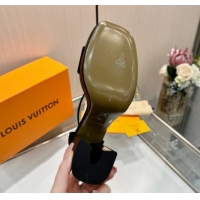 Good Quality Louis Vuitton Swing Platform Sandals 11cm in Satin Black 1AIUXG 1219110