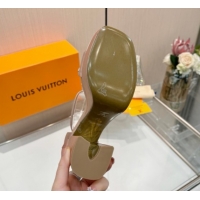 Stylish Louis Vuitton Swing Platform Sandals 11cm in Satin Nude 1AIUXG 1219112