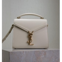 Top Quality Saint Laurent Cassandre Mini Bag in Box Leather 602716 White 2025