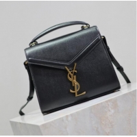 Good Product Saint Laurent Cassandre Mini Bag in Grained Leather 602716 Black 2025