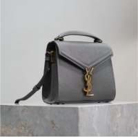 Top Quality Saint Laurent Cassandre Mini Bag in Grained Leather 602716 Grey 2025