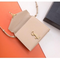 Famous Brand Saint Laurent Cassandre Mini Bag in Grained Leather 602716 Nude Pink 2025